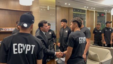 صبحي يودّع بعثة منتخب مصر تحت 20 عامًا قبل المشاركة في كأس العالم بتشيلي