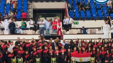 صبحي يُهنئ الاتحاد المصري للسباحة بالتتويج بلقب البطولة العربية الرابعة للألعاب المائية بالمغرب