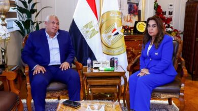 وزيرة التنمية المحلية تبحث مع محافظ الوادي الجديد الموقف التنفيذي للمشروعات التنموية والخدمية
