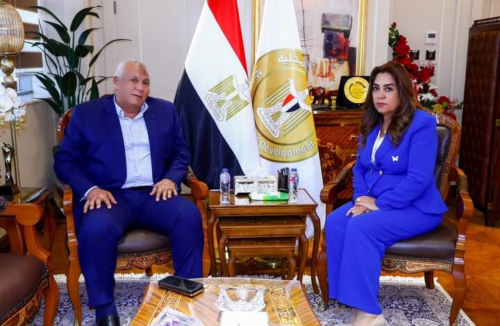 وزيرة التنمية المحلية تبحث مع محافظ الوادي الجديد الموقف التنفيذي للمشروعات التنموية والخدمية