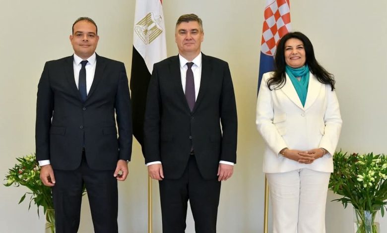 سفيرة مصر لدى كرواتيا تقدم أوراق اعتمادها إلى رئيس جمهورية كرواتيا