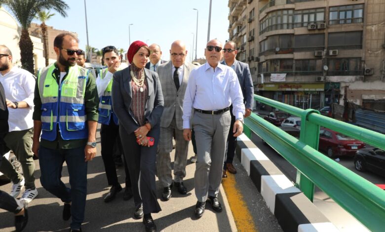 محافظ القاهرة يتفقد كوبري أحمد سعيد المعدني بعد انتهاء الطرق والنقل بالقاهرة من أعمال تطويره