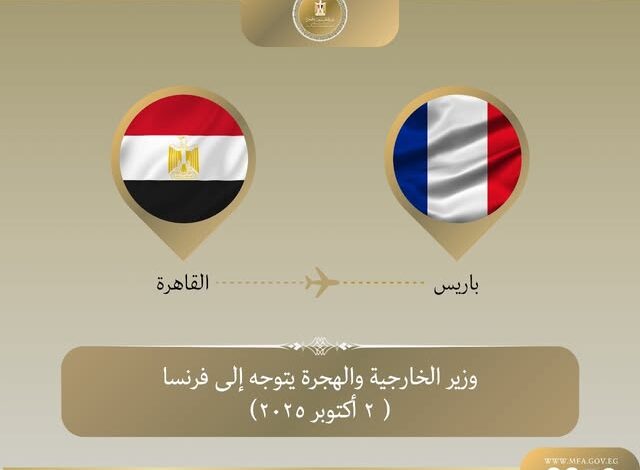 وزير الخارجية يتوجه إلى باريس