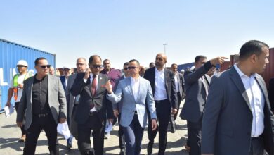 الخطيب يتفقد ميناء العين السخنة ويتابع سير العمل بمنظومة الفحص المشترك