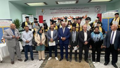 نقيب الزراعيين يشهد تخريج الدفعة 49 من دورات أخصائي التغذية والتحاليل الطبية