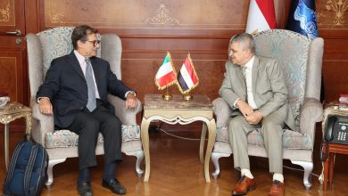 الفريق أسامة ربيع يلتقي المبعوث الإيطالي لمشروع الممر الاقتصادي