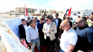 الشربيني يتفقد مشروعي M8 by the lake وبوغاز توصيل المياه لبحيرة نيو مارينا