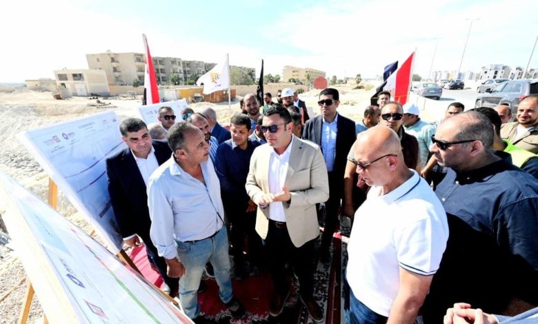 الشربيني يتفقد مشروعي M8 by the lake وبوغاز توصيل المياه لبحيرة نيو مارينا