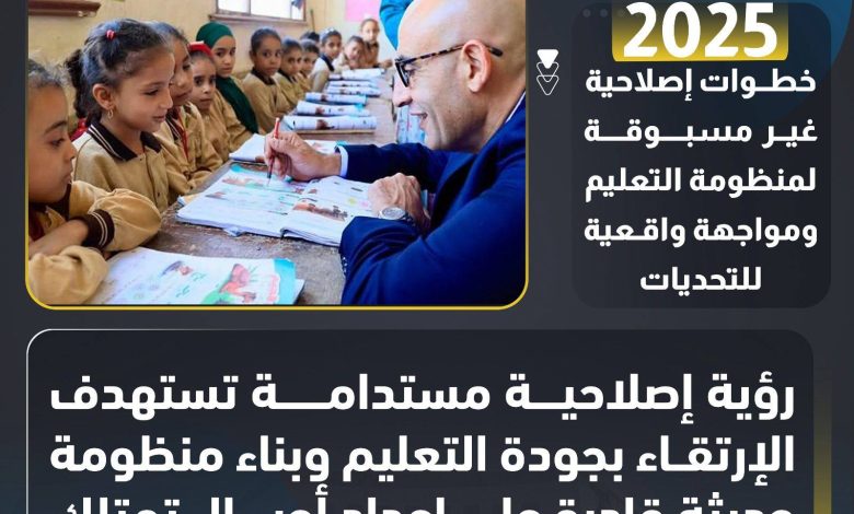 خطوات إصلاحية غير مسبوقة لمنظومة التعليم.. ومواجهة واقعية للتحديات
