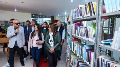 وزيرة التخطيط والتنمية الاقتصادية والتعاون الدولي ووزيرة التنمية المحلية ومحافظ الأقصر يتفقدون مكتبة مصر العامة