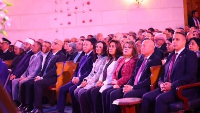 د. مايا مرسي تشهد احتفال الطائفة الإنجيلية بعيد الميلاد المجيد بكنيسة قصر الدوبارة
