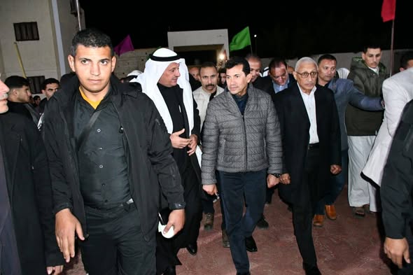 صبحي ومحافظ شمال سيناء يفتتحان أعمال تطوير الملعب الخماسي بمركز شباب الخربة والملعب القانوني بمركز شباب قاطية
