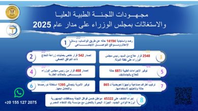 مدبولي يُتابع جهود اللجنة الطبية العليا والاستغاثات بمجلس الوزراء على مدار عام 2025