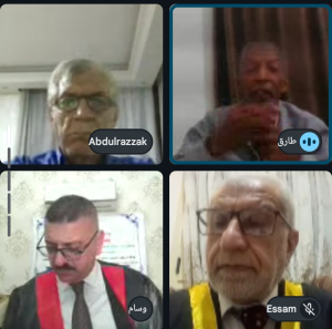 وسام عبدالكريم الوزان أثناء مناقشة رسالة الدكتوراه في الإعلام بالجامعة الأفرواسيوية 2026