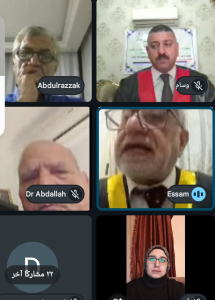 جانب من مناقشة رسالة الدكتوراه في الإعلام بكلية الإعلام في الجامعةالأفرواسيوية للباحث وسام الوزان