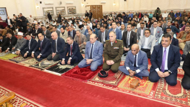 رئيس جامعة مدينة السادات يشارك محافظ المنوفية صلاة عيد الفطر