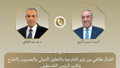 عبد العاطي يبحث هاتفياً مع نائب الرئيس الفلسطيني تطورات الأوضاع في الضفة الغربية وقطاع غزة