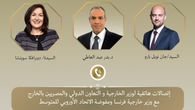وزير الخارجية يبحث هاتفياً مع نظيره الفرنسي التطورات الإقليمية الجارية وخفض التصعيد في المنطقة