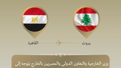 وزير الخارجية يتوجه إلى بيروت للتأكيد على دعم مصر للبنان الشقيق وتسليم شحنة مساعدات إغاثية