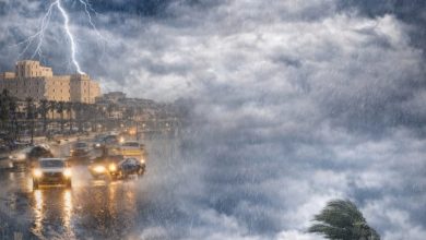 الأرصاد تحذر: أمطار رعدية غزيرة ورياح نشطة تضرب عدة مناطق.. والقاهرة على موعد مع التقلبات