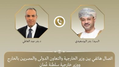 اتصال هاتفي بين وزير الخارجية ونظيره العماني لبحث التطورات الإقليمية وجهود خفض التصعيد