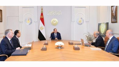 الرئيس السيسي يجتمع مع رئيس الوزراء ووزراء الكهرباء والطاقة المتجددة والبترول والثروة المعدنية