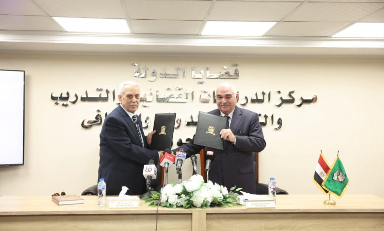 بروتوكول تعاون مشترك بين هيئة قضايا الدولة والمحكمة العربية للتحكيم في مجالات التدريب والاستشارات القانونية والأبحاث