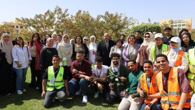 تدشين فعاليات أسبوع البيئة بجامعة 6 أكتوبر بحملة تشجير داخل الحرم الجامعي