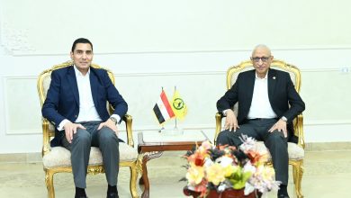 وزير الشباب والرياضة يلتقي محافظ شمال سيناء بديوان عام المحافظة