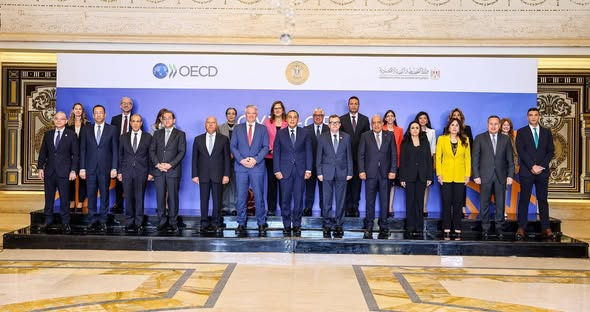 وزير التخطيط والتنمية الاقتصادية يلقي الكلمة الافتتاحية في فعالية ختام البرنامج القُطري مع منظمة التعاون الاقتصادي والتنمية