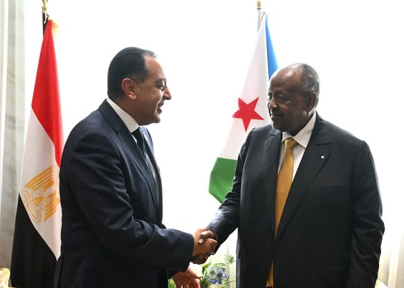 الرئيس الجيبوتي يستقبل الدكتور مصطفى مدبولي