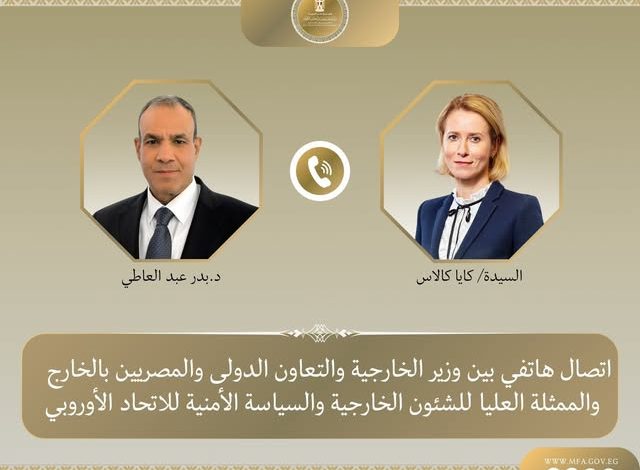 وزير الخارجية يبحث مع الممثلة العليا للشئون الخارجية والسياسة الأمنية للاتحاد الأوروبي التطورات الإقليمية