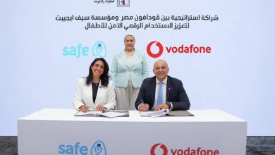 السنباطي تشهد مراسم توقيع بروتوكول تعاون بين ڤودافون مصر ومؤسسة سيف إيجيبت