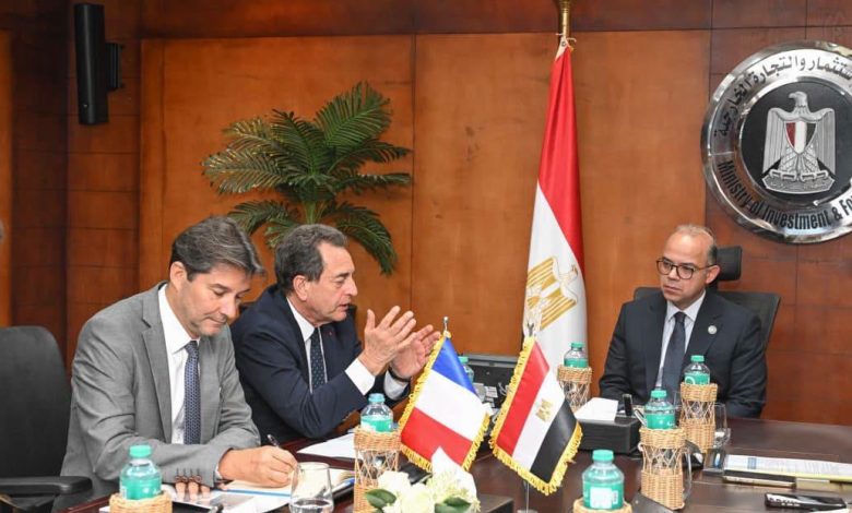 وزير الاستثمار والتجارة الخارجية يبحث مع السفير الفرنسي تعميق التعاون الاستثماري
