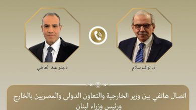 وزير الخارجية يؤكد تضامن مصر مع لبنان في اتصال مع رئيس مجلس الوزراء اللبناني