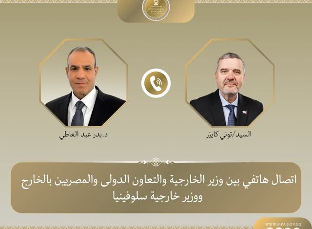 وزير الخارجية يبحث مع نظيره السلوفيني سبل تطوير العلاقات الثنائية