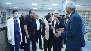 وزير الصحة يتفقد مستشفيي الكبد والجهاز الهضمي والثلاثي الجامعيين بمحافظة المنيا
