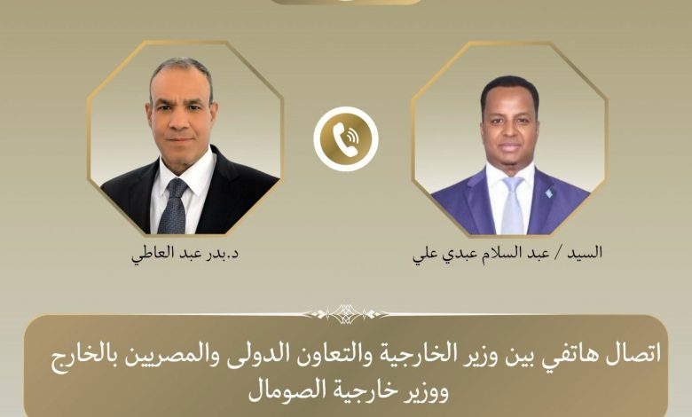 وزير الخارجية يبحث مع نظيره الصومالي العلاقات الثنائية وتطورات الأوضاع في القرن الأفريقي