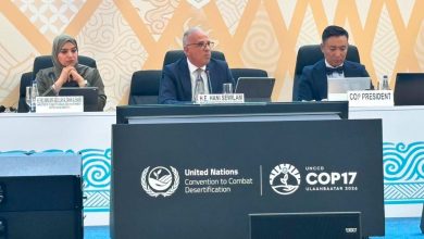 الدكتور سويلم يلقي كلمة مصر في الشق الوزاري لـ COP17 بمنغوليا، ويؤكد أهمية الإدارة المتكاملة للمياه والأراضي وحشد التمويل لمواجهة التصحر والجفاف