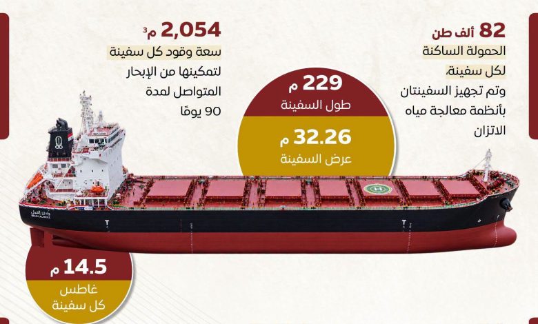 المركز الإعلامي لمجلس الوزراء يستعرض مواصفات سفينتي الصب الجاف "وادي النيل" و"وادي القمر"