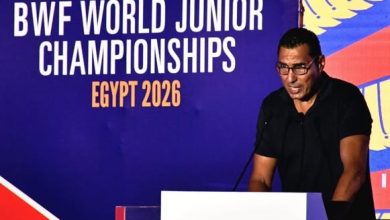 جوهر نبيل يشهد مراسم إجراء قرعة بطولة العالم للريشة الطائرة للشباب بالعلمين الجديدة