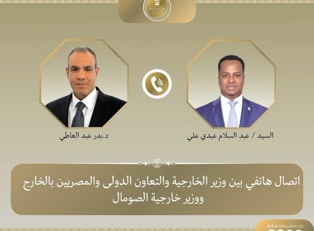 وزير الخارجية ونظيره الصومالي يبحثان تطورات الأوضاع بالصومال وتعزيز الشراكة الاستراتيجية