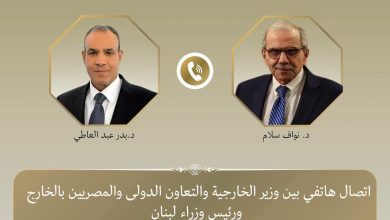 وزير الخارجية يبحث مع رئيس الوزراء اللبناني تطورات الأوضاع في لبنان