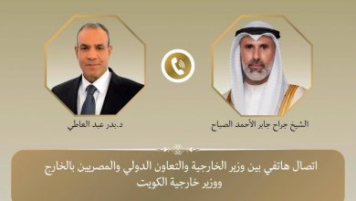 وزير الخارجية يبحث هاتفياً مع نظيره الكويتي التطورات الإقليمية وسبل خفض التصعيد