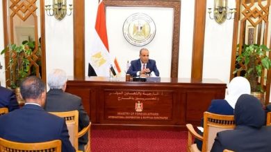 وزير الخارجية يجتمع مع قطاع التعاون الدولي بالوزارة