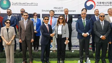 وزيرة التنمية المحلية والبيئة ومحافظ الجيزة وسفير كوريا الجنوبية بالقاهرة يفتتحون مشروع نموذج محاكاة متكامل لبناء قدرات العاملين في إدارة منظومة المخلفات الصلبة بشبرامنت
