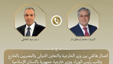 اتصال هاتفي بين وزير الخارجية ونظيره الباكستاني