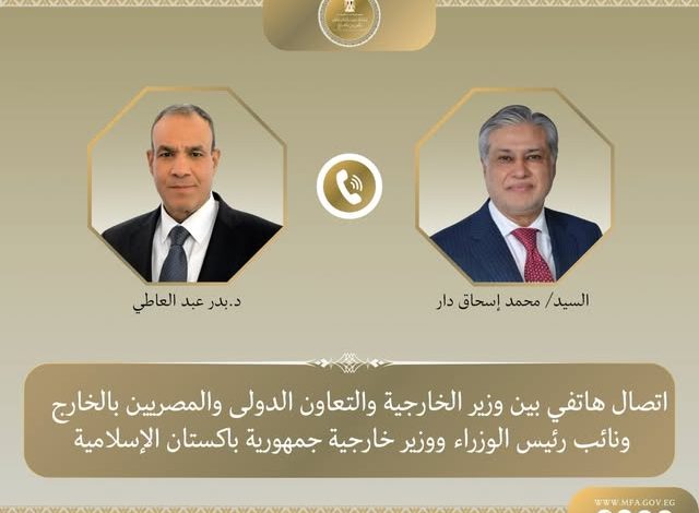 اتصال هاتفي بين وزير الخارجية ونظيره الباكستاني