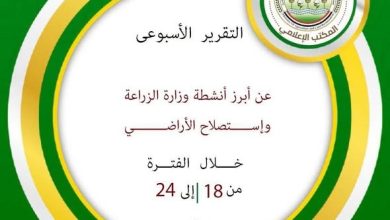 "الزراعة" تستعرض جهودها في دعم المزارعين وتحقيق الأمن الغذائي خلال الأسبوع الثالث من سبتمبر الجاري