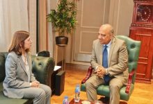 عصمت يستقبل سفيرة قبرص لدى القاهرة لبحث سبل دعم وتعزيز التعاون والشراكة وزيادة الاستثمارات فى مجالات الكهرباء والطاقات المتجددة